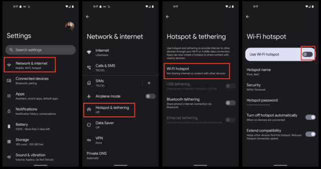 Ussing Personal Hotspot