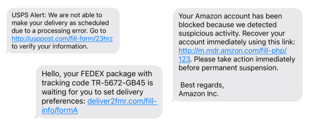 delivery smishing scams example. Ask the Techspert